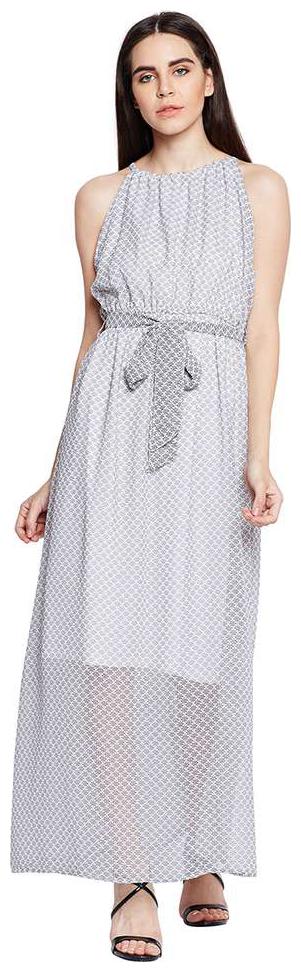 

Oxolloxo White Printed A-line dress