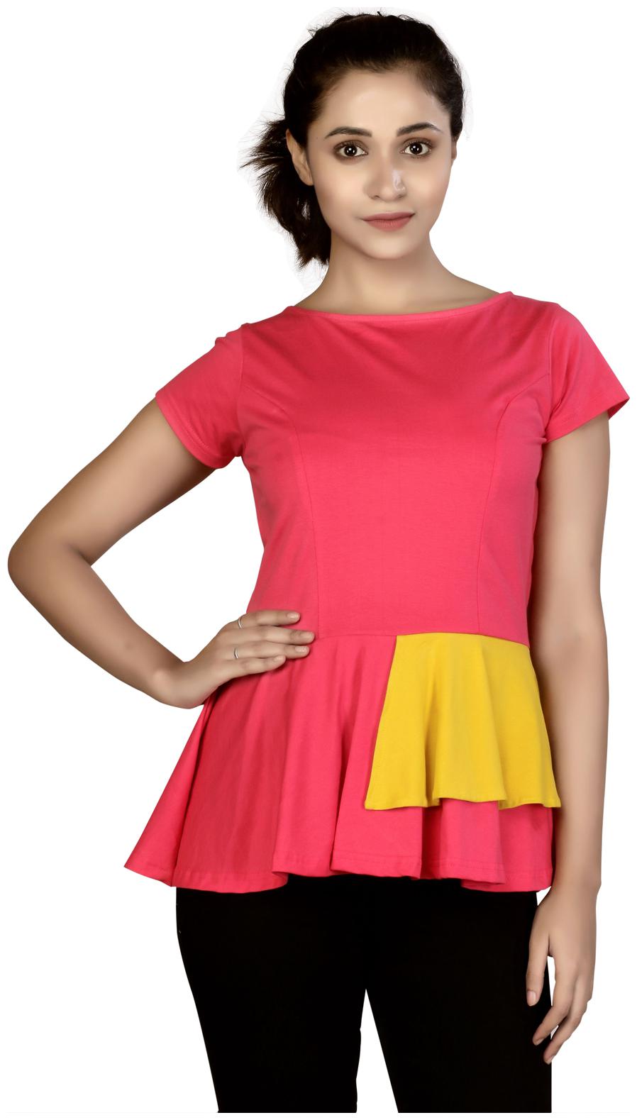 

Conelli Women Solid Regular top - Pink