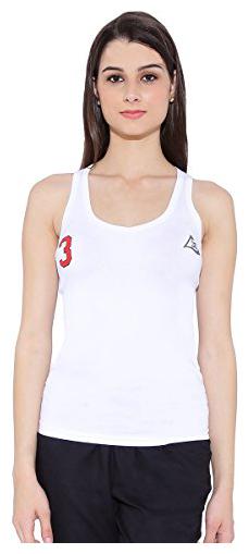 

DOWNLOAD APPAREL Women White Regular fit U neck Cotton Tank top