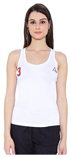 

DOWNLOAD APPAREL Women White Regular fit U neck Cotton Tank top