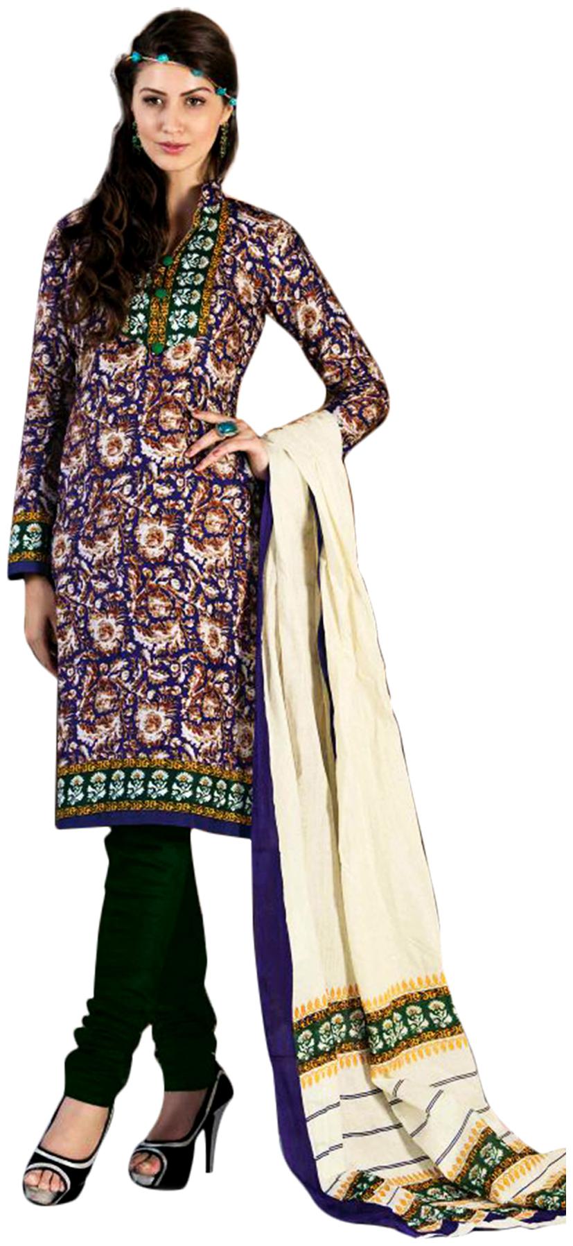 

DRAPES Multicolor Cotton Printed Dress Material