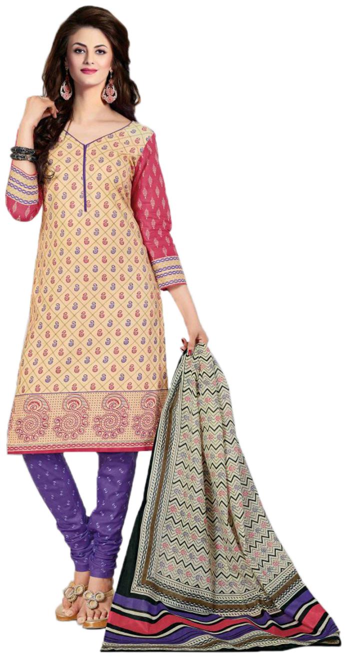 

Drapes Orange Colour Cotton Printed Dress Material (unstitched)