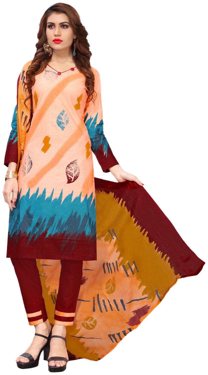 

Drapes Women Multicolor Cotton printed Dress Material (Unstitched)