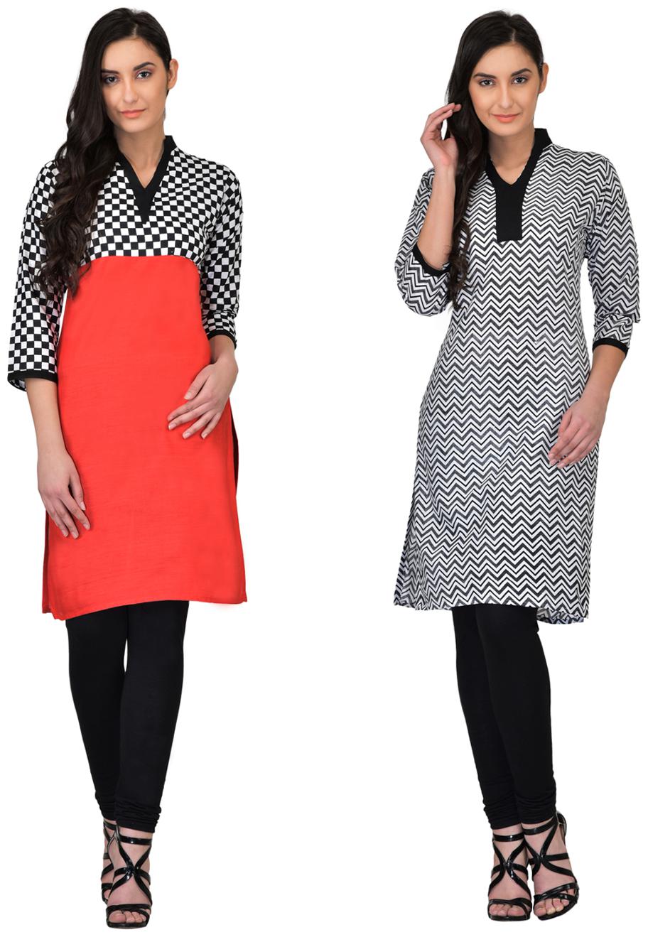 

Drapes Women Multi Printed Straight Kurti