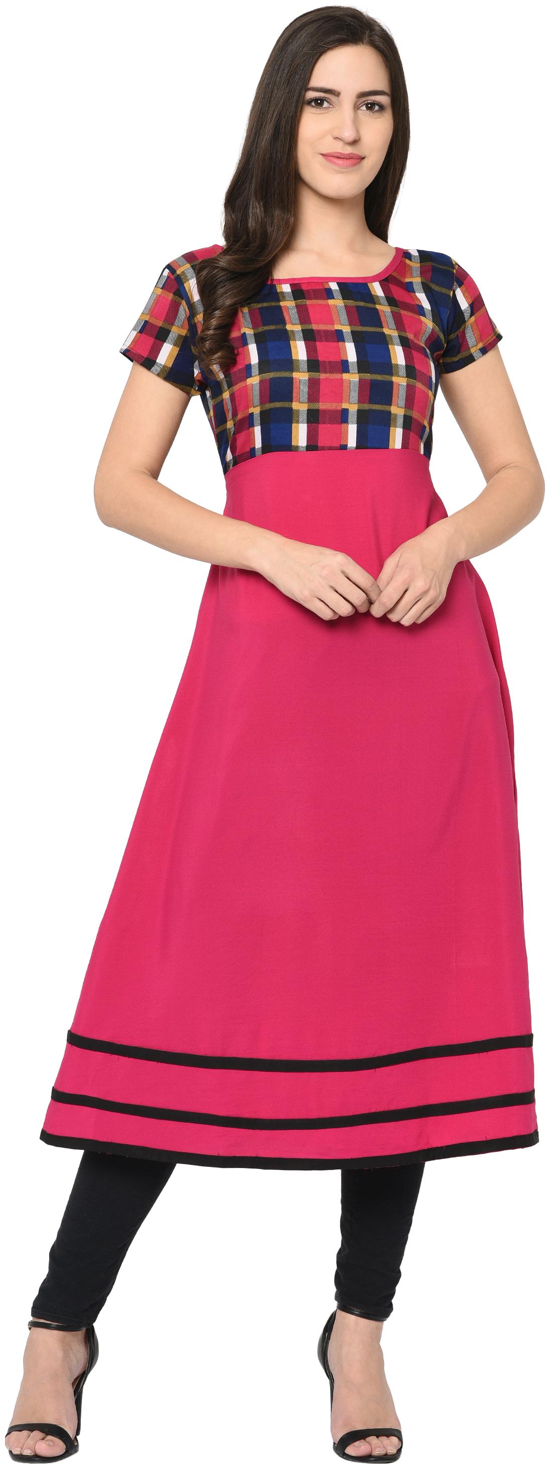 

DRAPES Women Pink Printed Anarkali Kurta