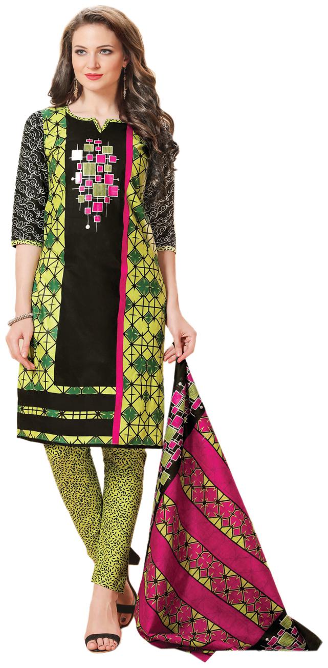 

Drapes Women s Multicolor Cotton printed Dress Material (Unstitched)