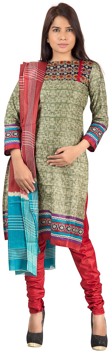 

Drapes Womens Multicolor Cotton printed Dress Material