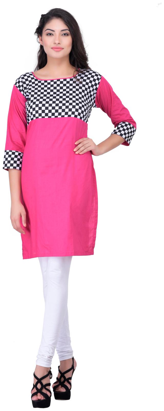 

Drapes Women Pink Printed Regular Kurta
