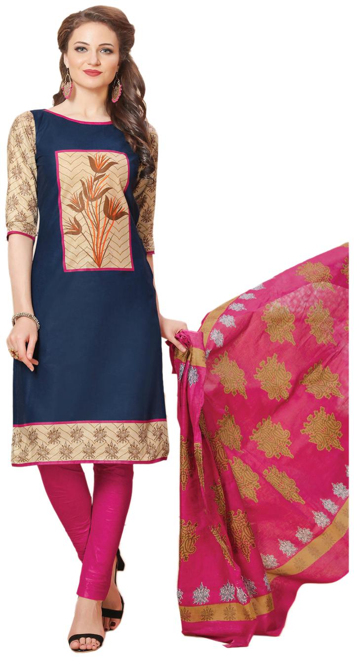 

Drapes Women s Multicolor Cotton printed Dress Material (Unstitched)