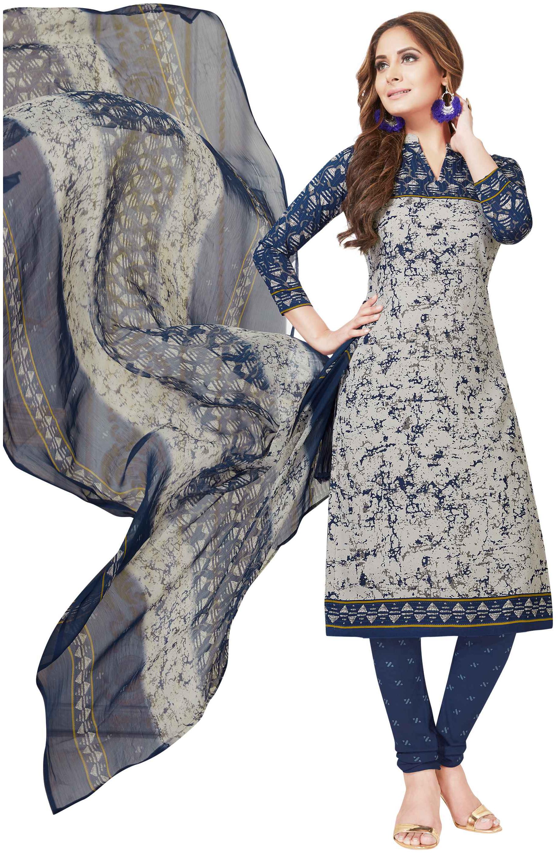 

Drapes Women s Multicolor Crepe printed Dress Material (Unstitched)