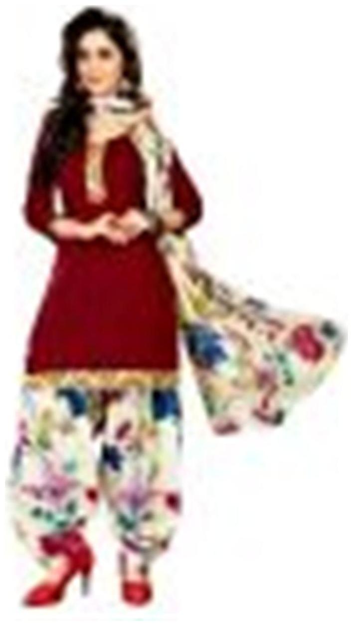 

Drapes Maroon Unstitched Kurta fabric With dupatta Dress Material