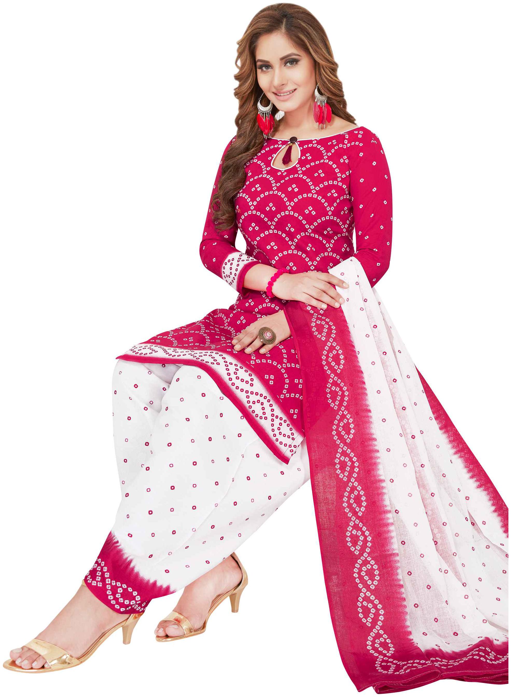 

Drapes Women s Pink Crepe printed Dress Material (Unstitched)