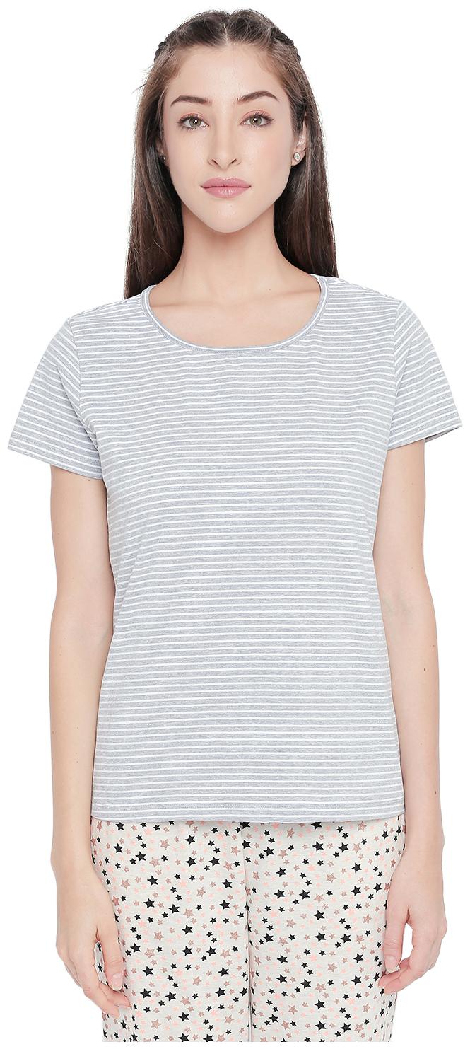 

Dreamz by Pantaloons Women Grey Regular fit Round neck Cotton Tank top