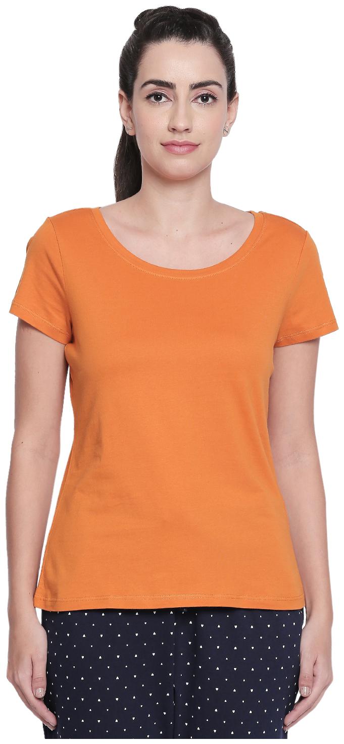 

Dreamz by Pantaloons Women Solid Regular top - Orange