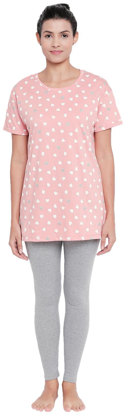

Dreamz by Pantaloons Women Grey Regular fit Round neck Cotton T shirt