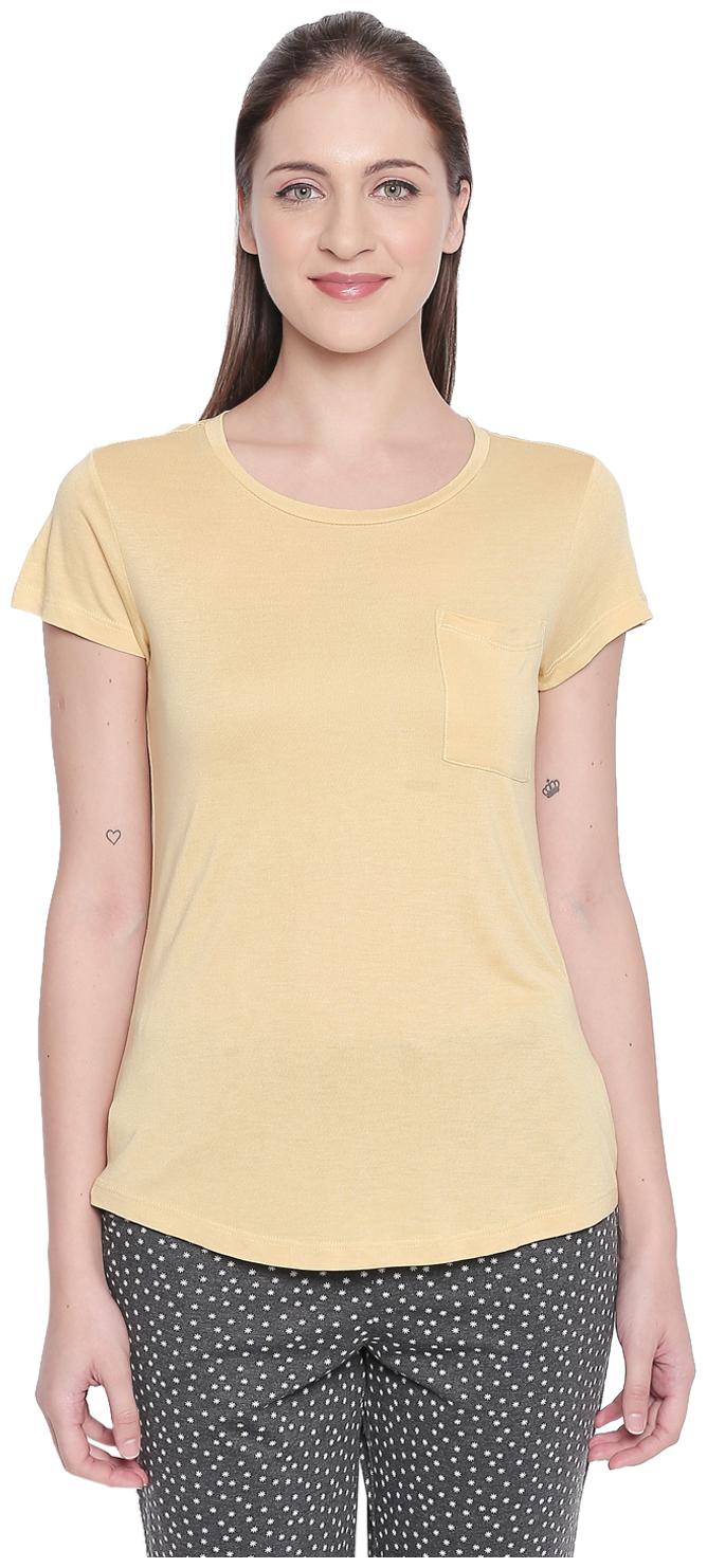 

Dreamz by Pantaloons Women Solid Regular top - Yellow