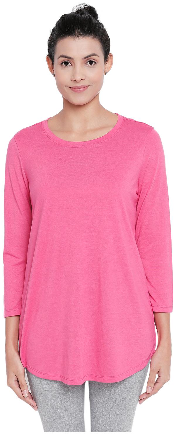 

Dreamz by Pantaloons Women Purple Regular fit Round neck Cotton T shirt