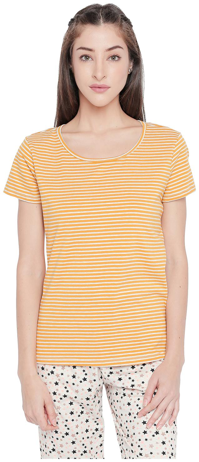 

Dreamz by Pantaloons Women Mustard Regular fit Round neck Cotton Tank top