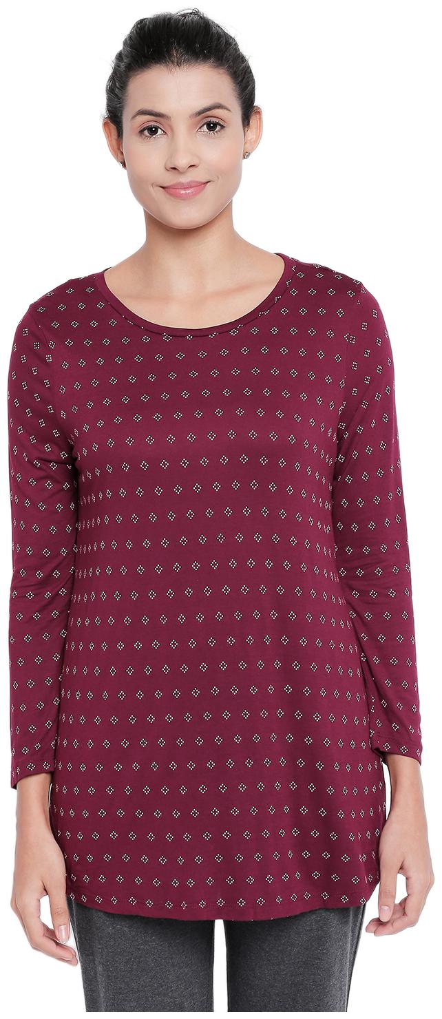 

Dreamz by Pantaloons Women Red Regular fit Round neck Cotton T shirt
