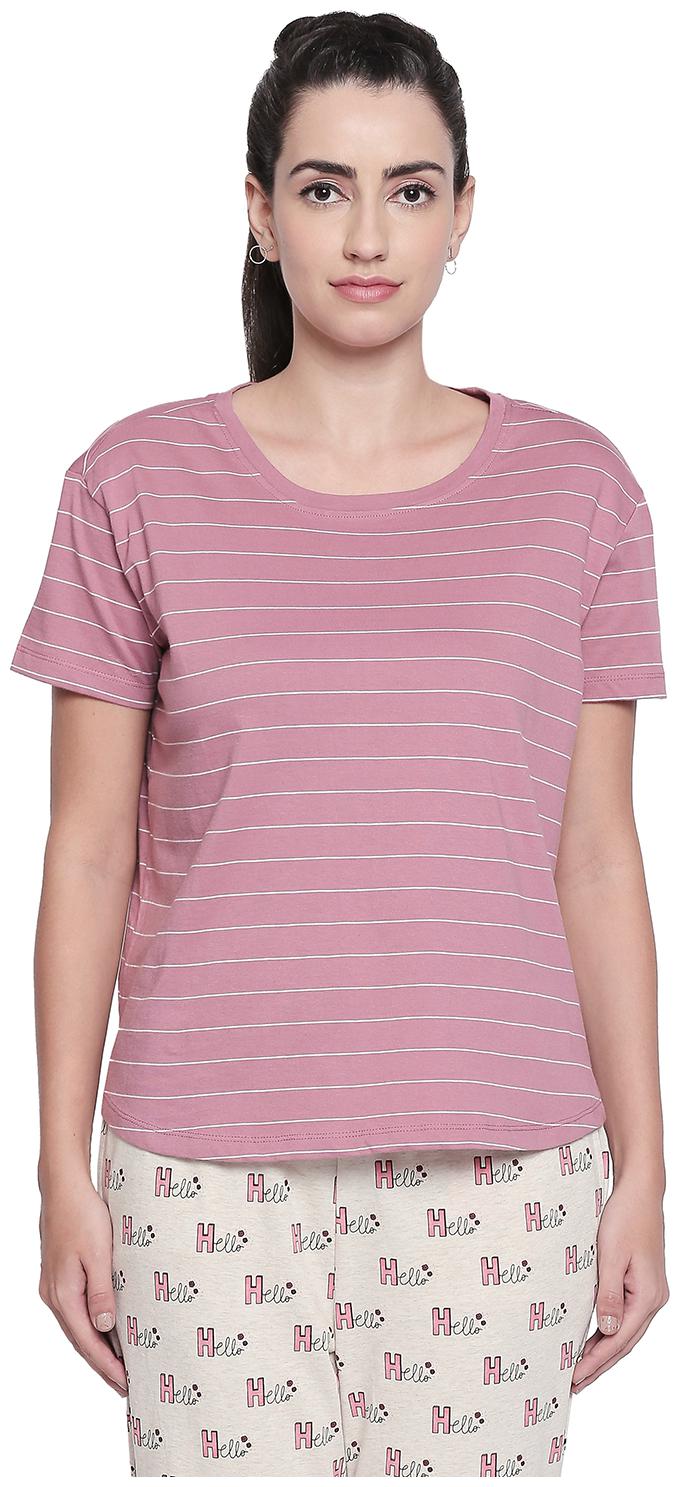 

Dreamz by Pantaloons Women Striped Regular top - Pink