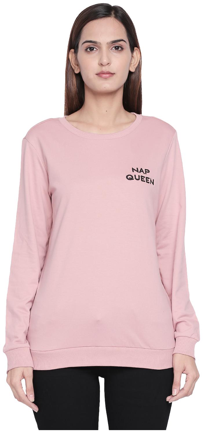 

Dreamz by Pantaloons Women Pink Regular fit Round neck Cotton T shirt