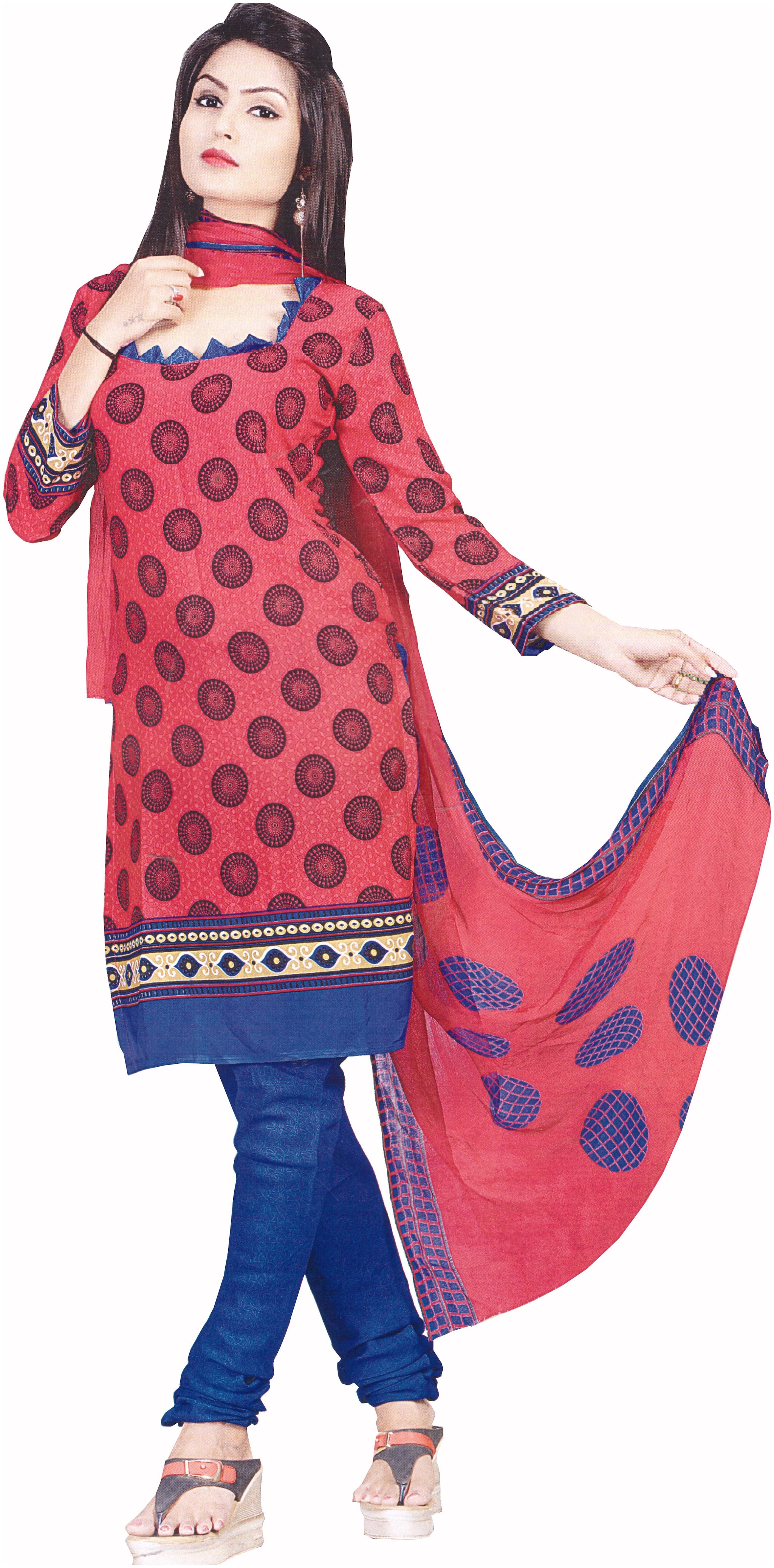 

Nice Crepe Churidar - Multi