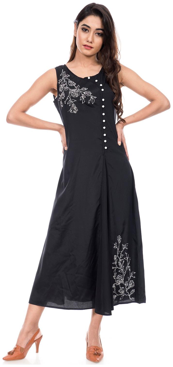 

Amadore Black Solid Bodycon dress