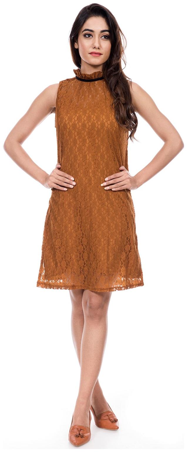 

Amadore Brown Solid Bodycon dress