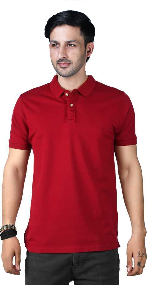 

DRRAGON Men Red Regular fit Cotton Polo collar T-Shirt - Pack Of 1