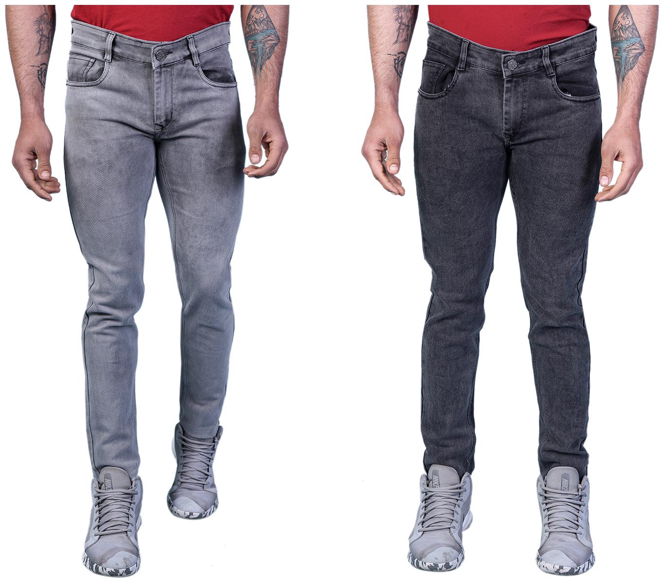 

DRRAGON Men Grey Regular Fit Jeans