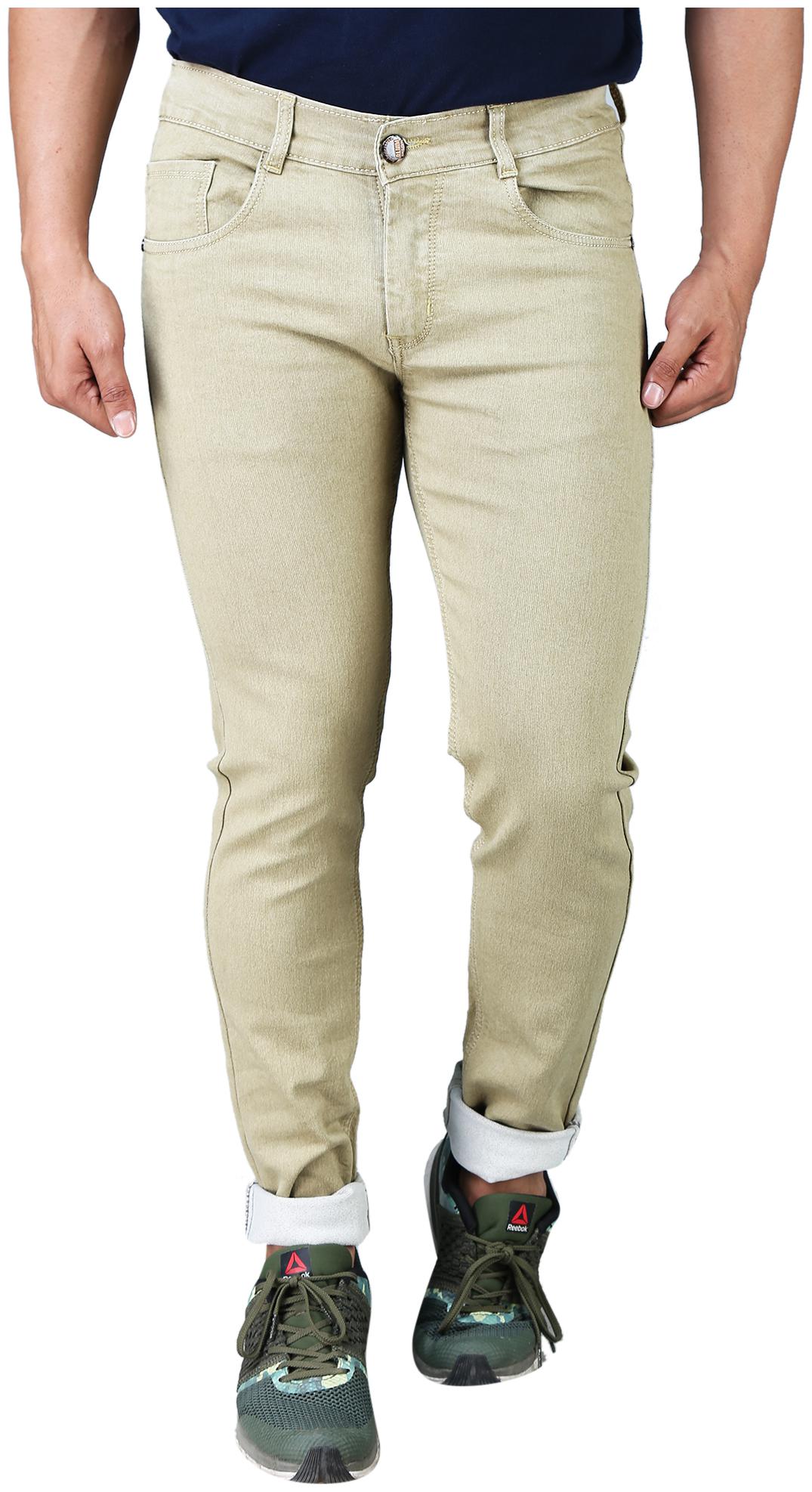 

DRRAGON Men Beige Slim Fit Jeans