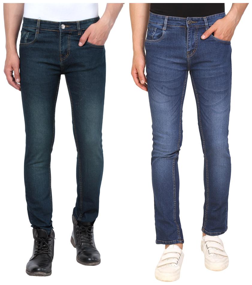 

DRUTHERS Men Blue Green Slim Fit Jeans