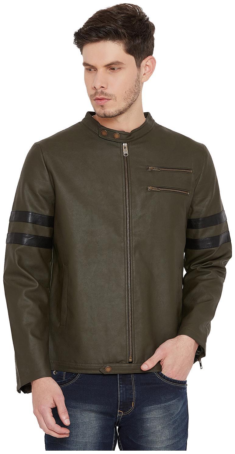 

Duke Men Green Solid Bomber jacket