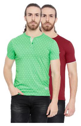 

Duke Men Multi Regular fit Cotton Blend Round neck T-Shirt - Pack Of 2