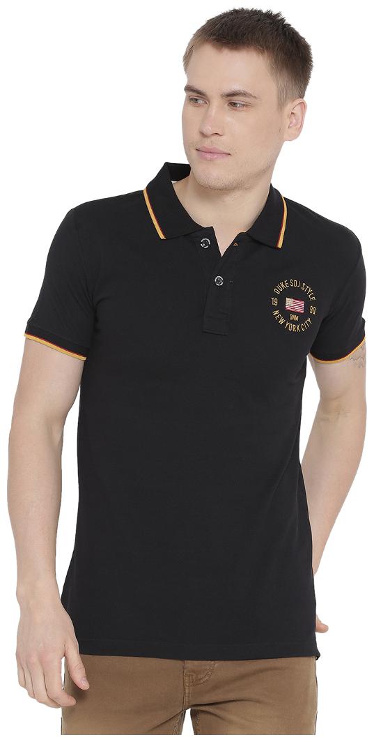 

Duke Men Black Regular fit Cotton Blend Polo collar T-Shirt - Pack Of 1