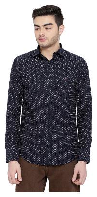 

Duke Men Black Printed Slim Fit Casual Shirt
