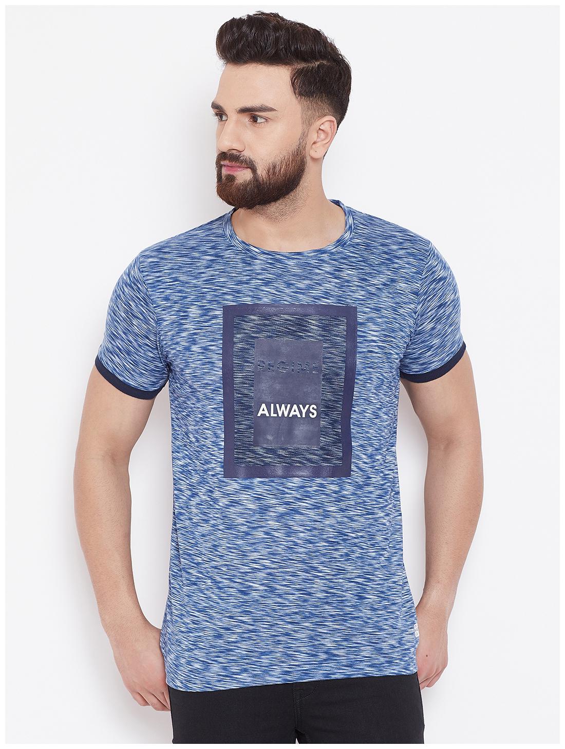 

Duke Men Blue Slim fit Cotton Round neck T-Shirt - Pack Of 1