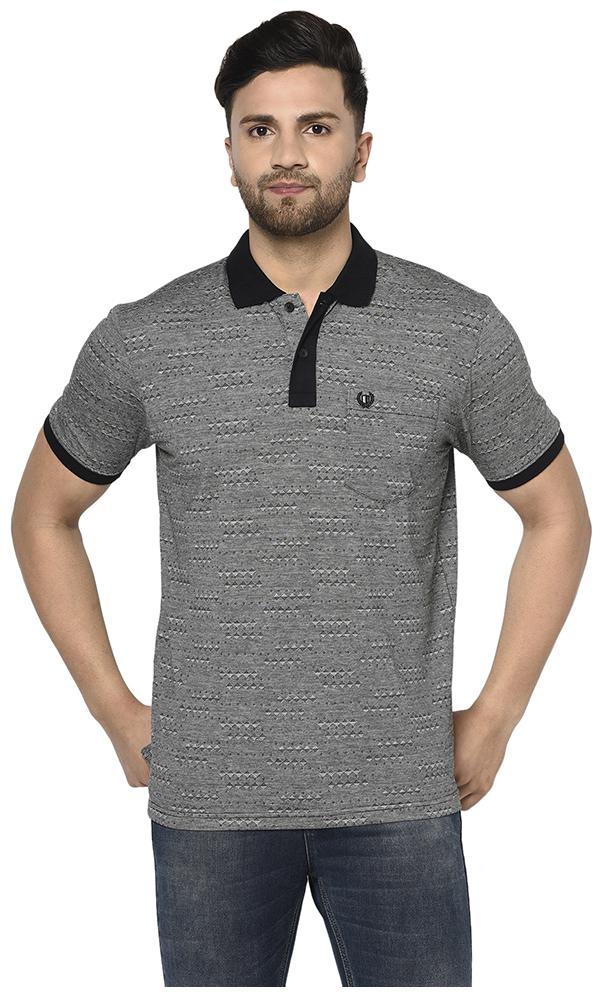 

Duke Men Grey Regular fit Cotton Polo collar T-Shirt - Pack Of 1
