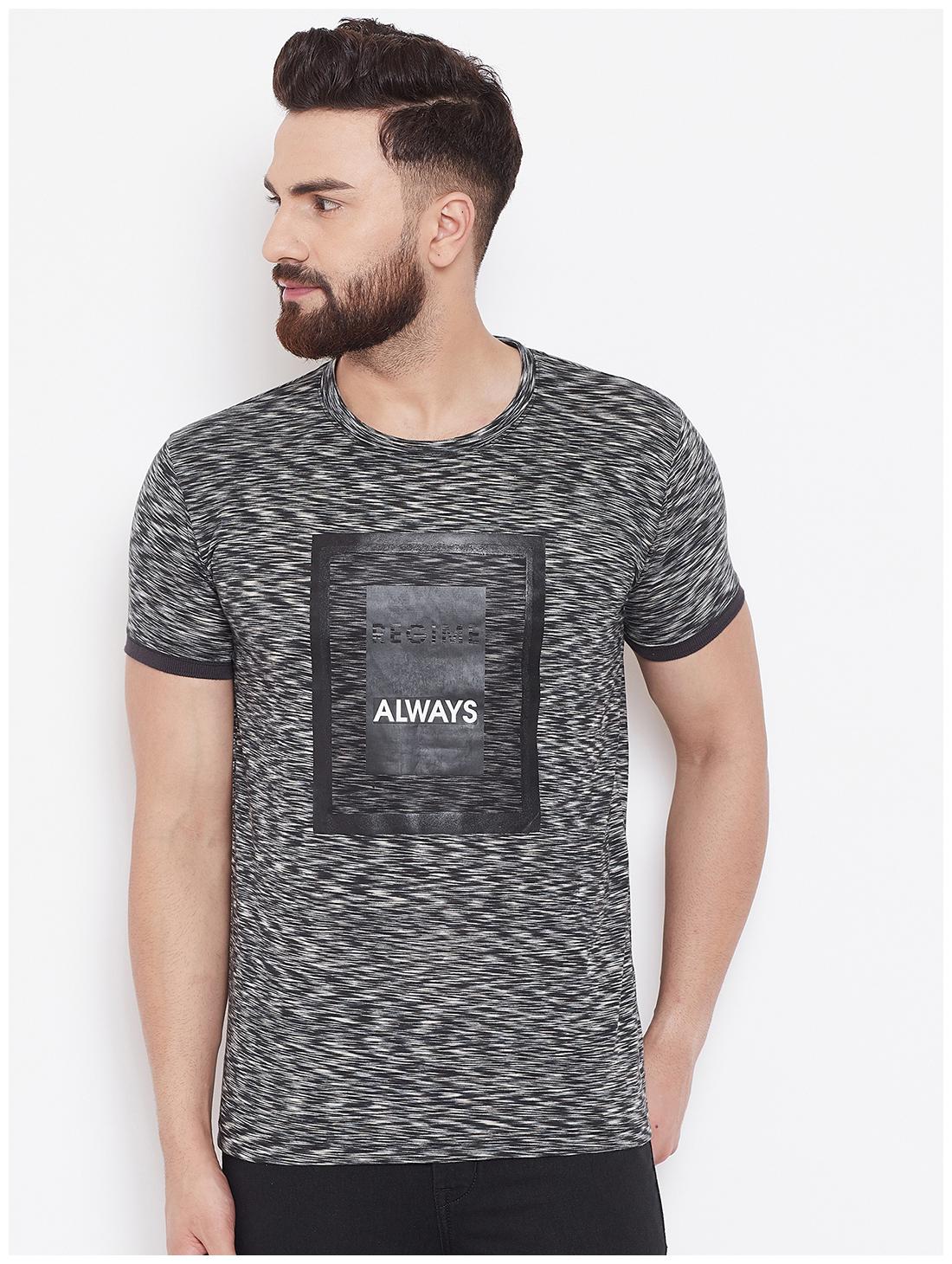 

Duke Men Black Slim fit Cotton Round neck T-Shirt - Pack Of 1