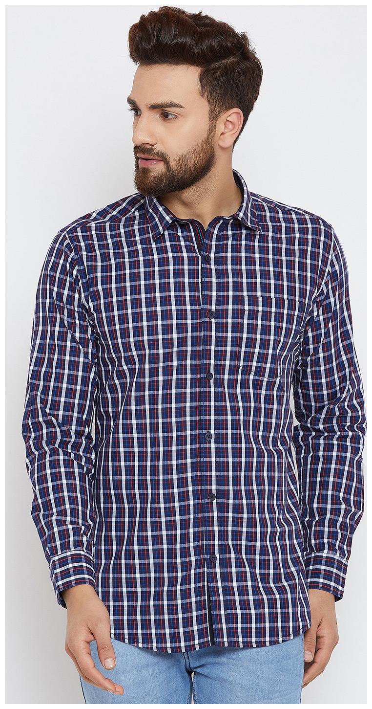 

Duke Men Blue Solid Slim Fit Casual Shirt