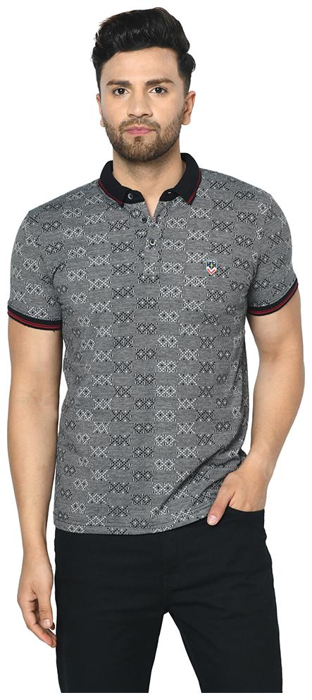

Duke Men Grey Regular fit Cotton Polo collar T-Shirt - Pack Of 1