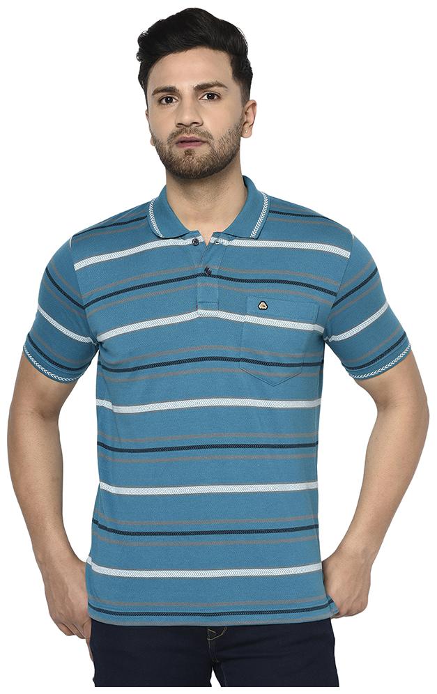 

Duke Men Blue Regular fit Cotton Polo collar T-Shirt - Pack Of 1