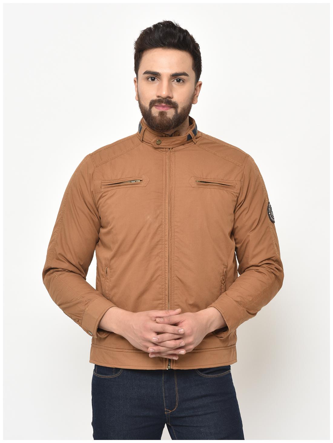 

Duke Men Beige Solid Bomber jacket