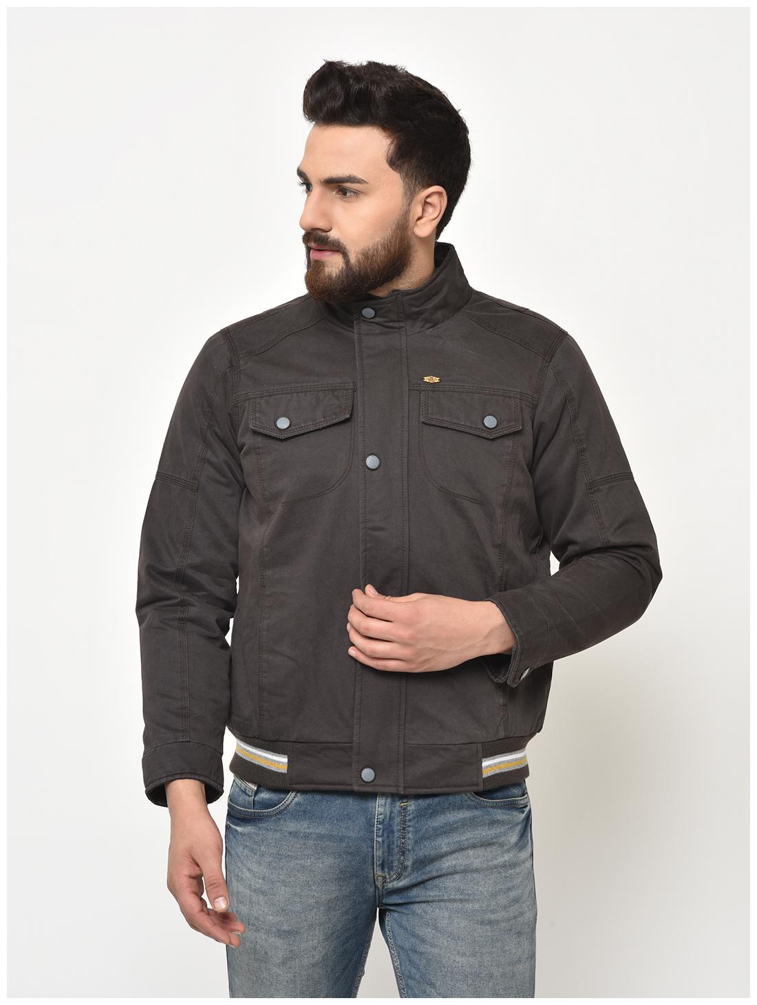 

Duke Men Brown Solid Bomber jacket