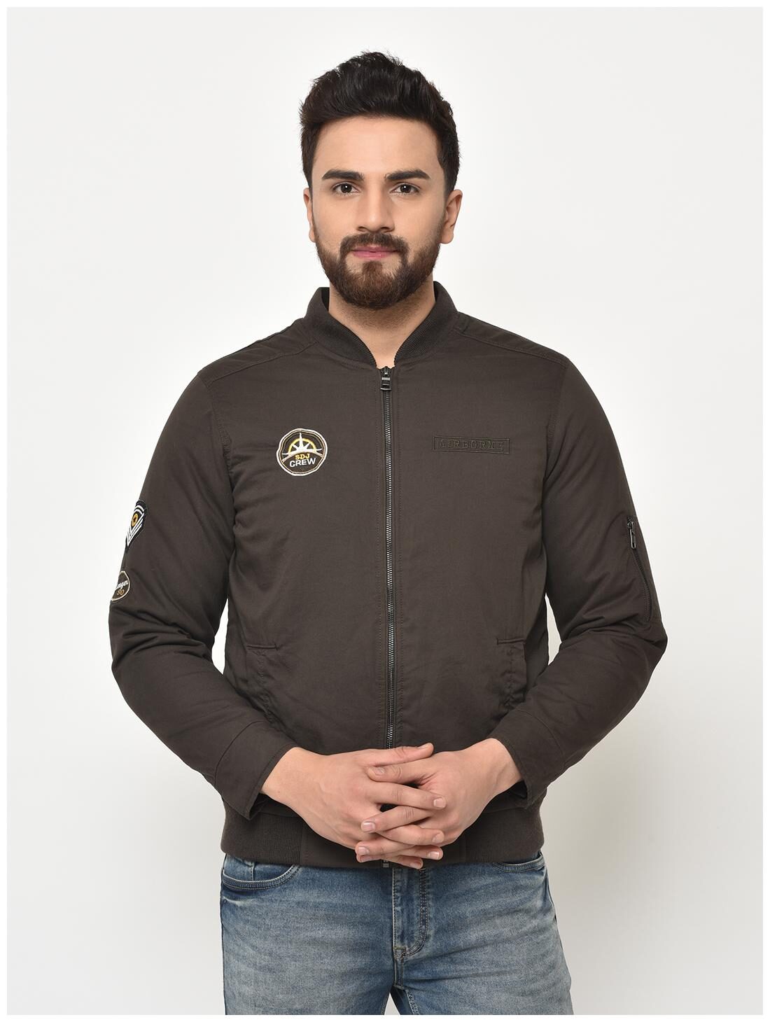 

Duke Men Green Solid Bomber jacket