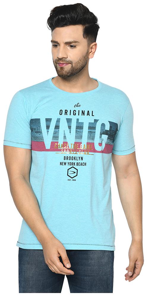 

Duke Men Blue Regular fit Cotton Round neck T-Shirt - Pack Of 1