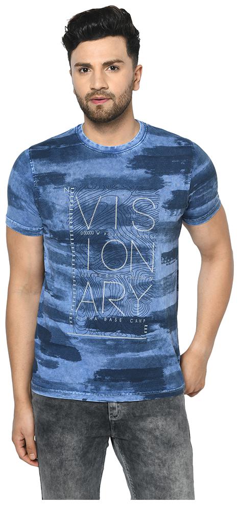 

Duke Men Blue Regular fit Cotton Round neck T-Shirt - Pack Of 1