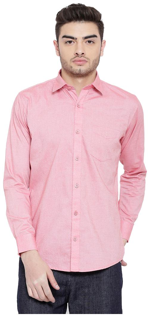 

Duke Men Pink Solid Slim Fit Casual Shirt