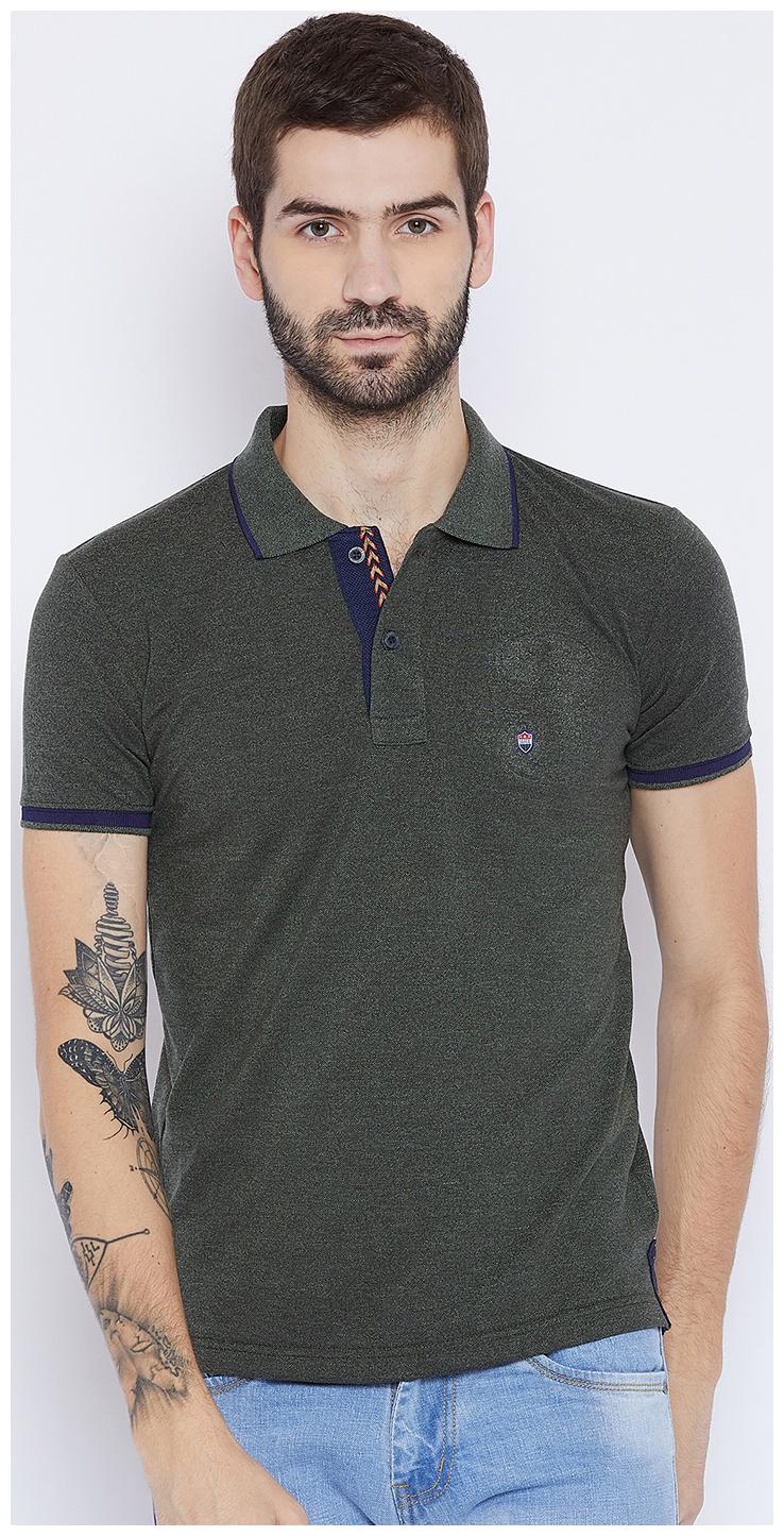 

Duke Men Green Regular fit Cotton Polo collar T-Shirt - Pack Of 1