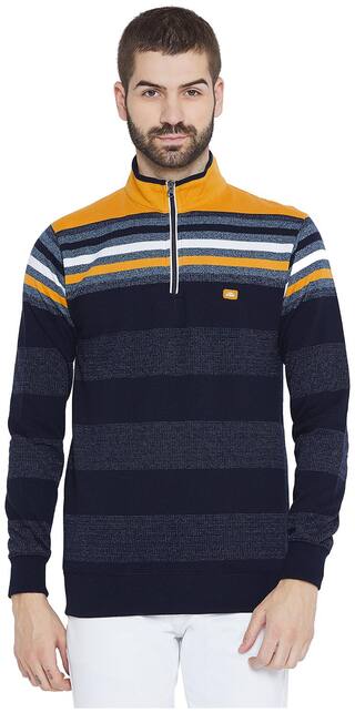 Duke Men Blue Turtle neck Sweatshirt